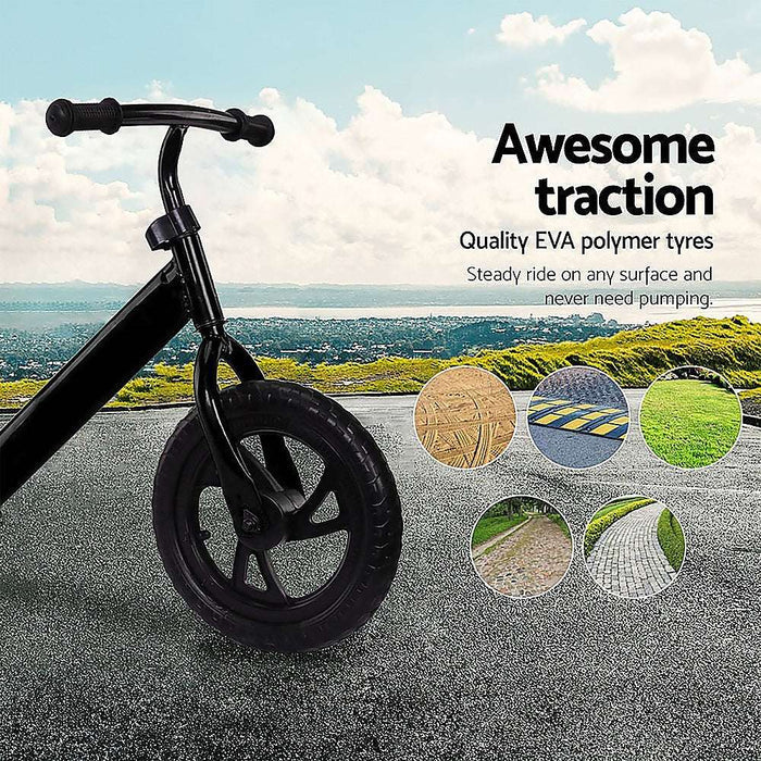 Kids Lightweight Balance Push Bike | Black