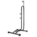 L-shaped adjustable mountain bicycle stand made of high-carbon steel with non-slip base and black finish