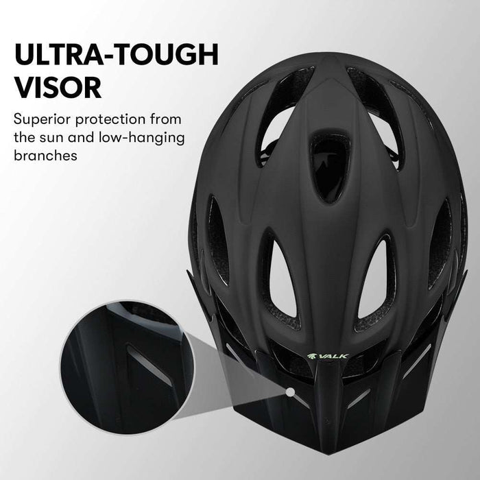 Large Mountain Adjustable Bicycle Helmet Large 58-61cm | Black