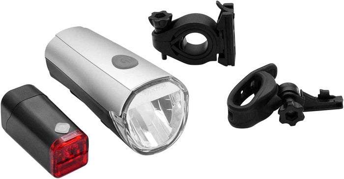 LED Bicycle Headlight + Rearlight Set