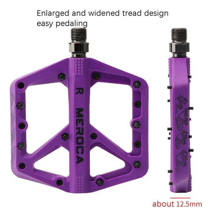 Lightweight Nylon Mountain Bike Pedal - Purple