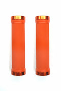 Lock-On Dual Clamp Grips 130mm With Plug With Rings - Orange