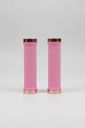 Lock-On Dual Clamp Grips 130mm With Plug With Rings - Pink