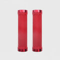 Lock-On Dual Clamp Grips 130mm With Plug With Rings - Red