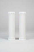 Lock-On Dual Clamp Grips 130mm With Plug With Rings - White