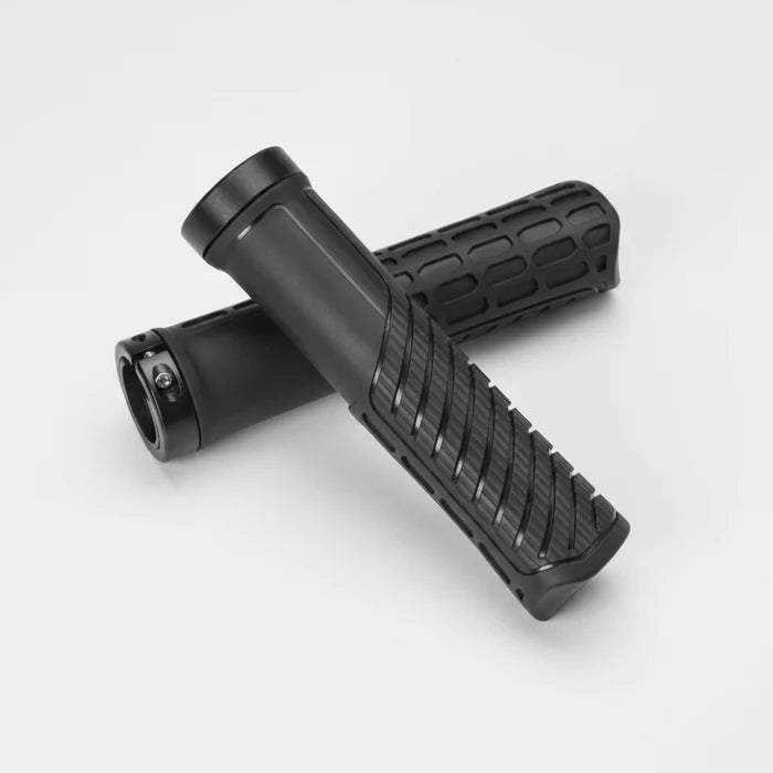 Lock-On GRS Material Alloy Clamp in MTB Grips - Black