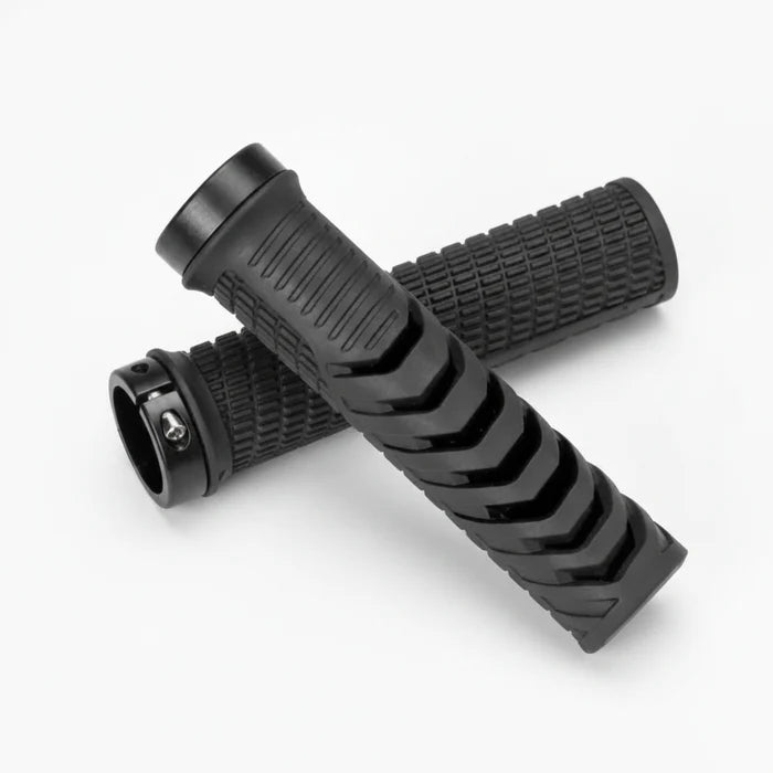 Lock-On MTB Grips With Alloy Clamp in Black - 135mm