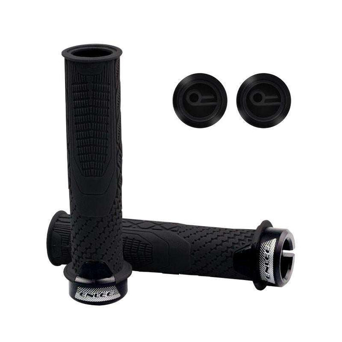 Lockable Silicone Bike Grips With Handlebar Cover - Green