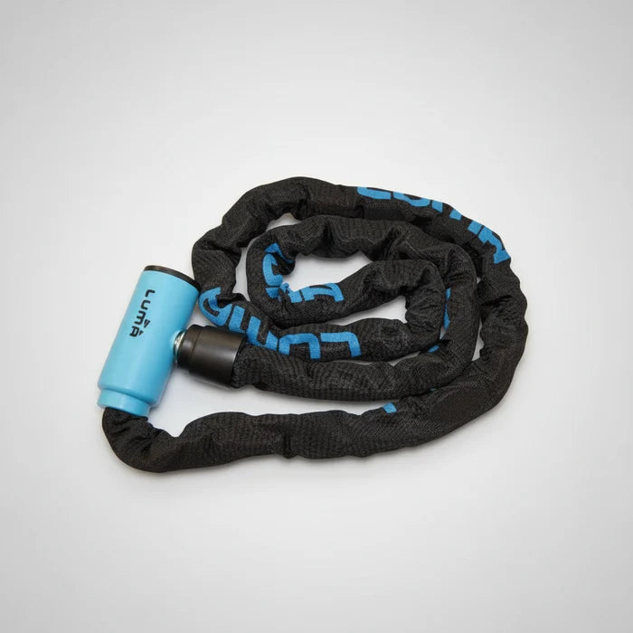 LUMA Key Lock with Chain With Cover 8mm x 1200mm - Blue