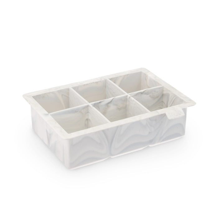 Marbled 2" Silicone Ice Cube Tray in Marble