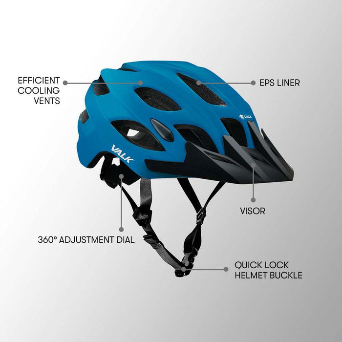 Medium Mountain Bike Comfortable Helmet 56-58cm | Blue