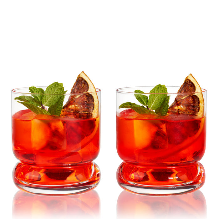 Mercury Crystal Lowball Tumblers, Set of 2