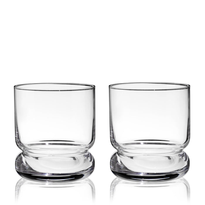 Mercury Crystal Lowball Tumblers, Set of 2