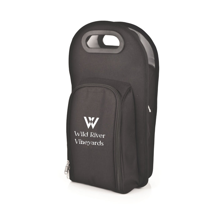 Metro Insulated 2-Bottle Tote Set in Black