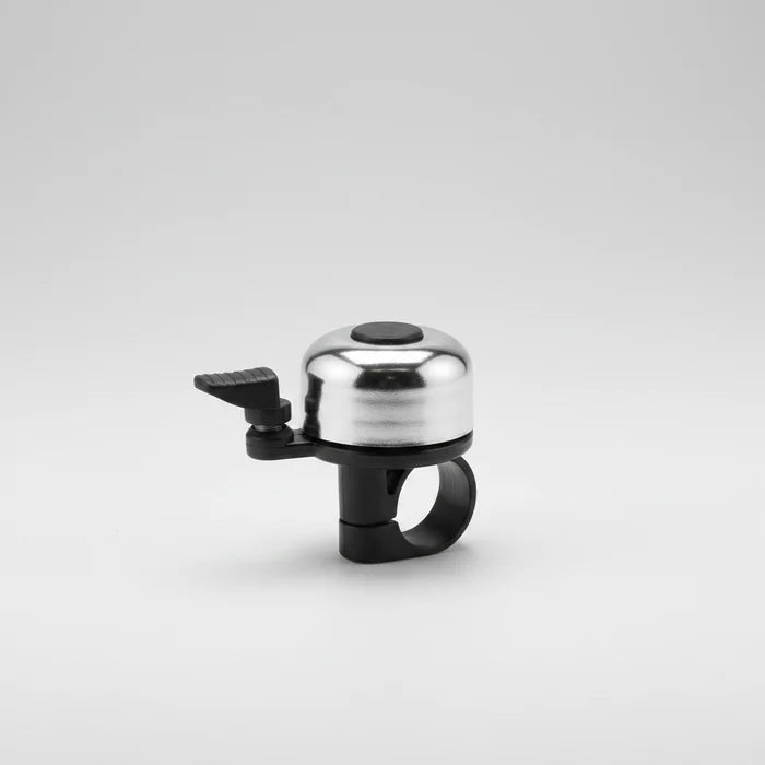 Mini Flick Bell Fits 22.2mm Diameter Handlebar - Silver