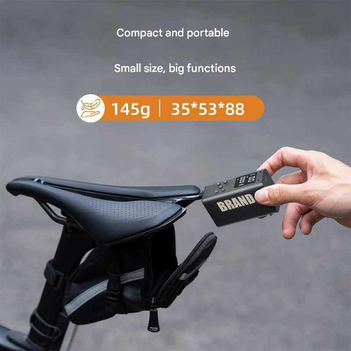Mini Portable Digital Display USB Rechargable Electric Air Pump 100 PSI - Black