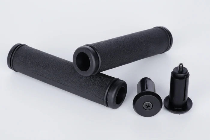 MTB File Design Grips With Plugs 130mm - Black