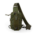 Compact water bottle chest bag with multi-pocket outdoor sling design
