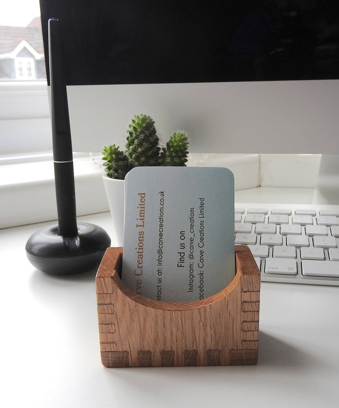 Oak Wooden Business Card Holder