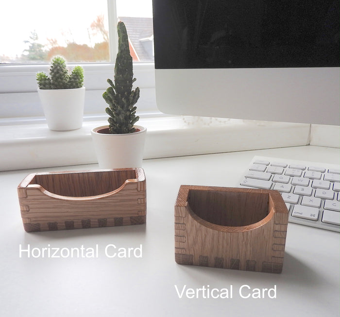 Oak Wooden Business Card Holder