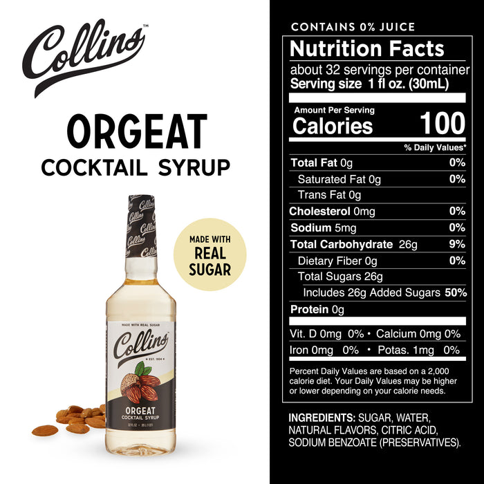Orgeat Syrup, 32 oz