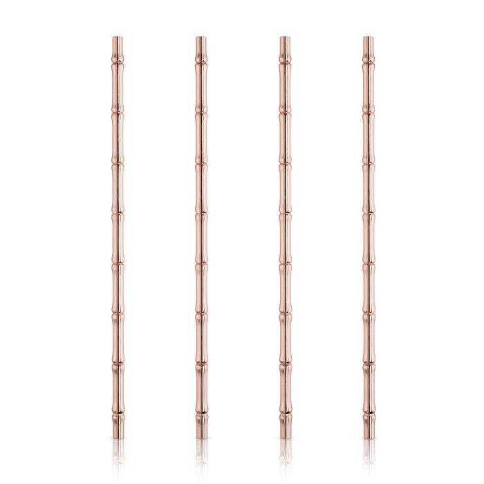 Pacific Bamboo Straws in Copper, Set of 4