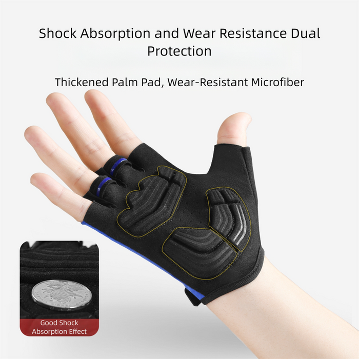 Padded Half-Finger Bike Riding Gloves | XL