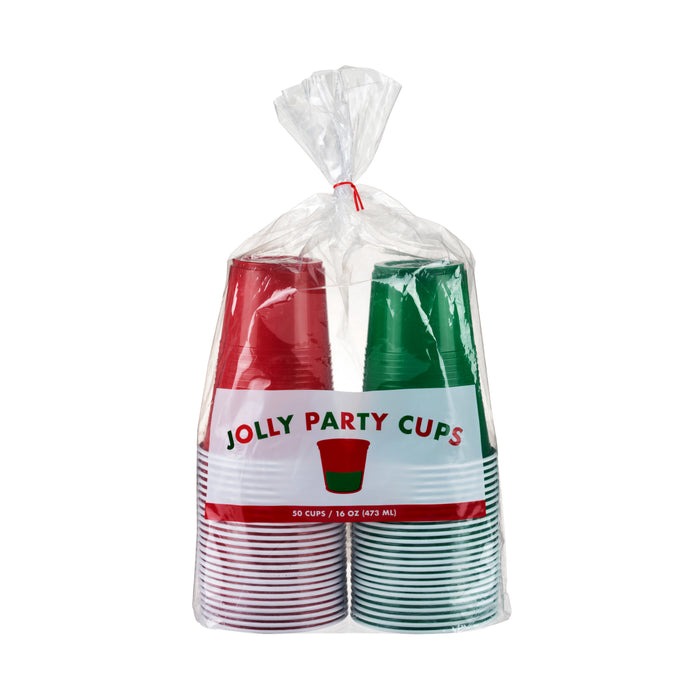 Party 16 oz Jolly Party Cups, Set of 50