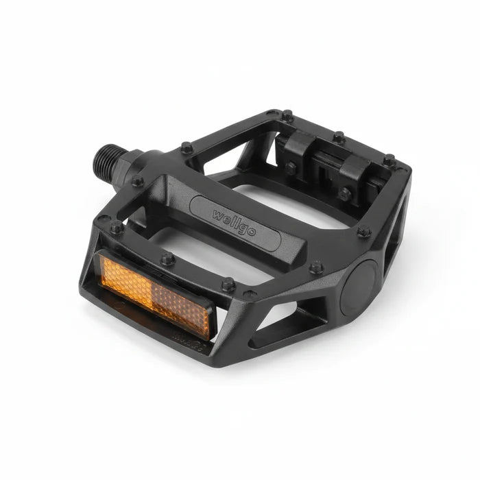 PEDALS 9/16" BMX Large Platform One Piece Alloy Body - Black