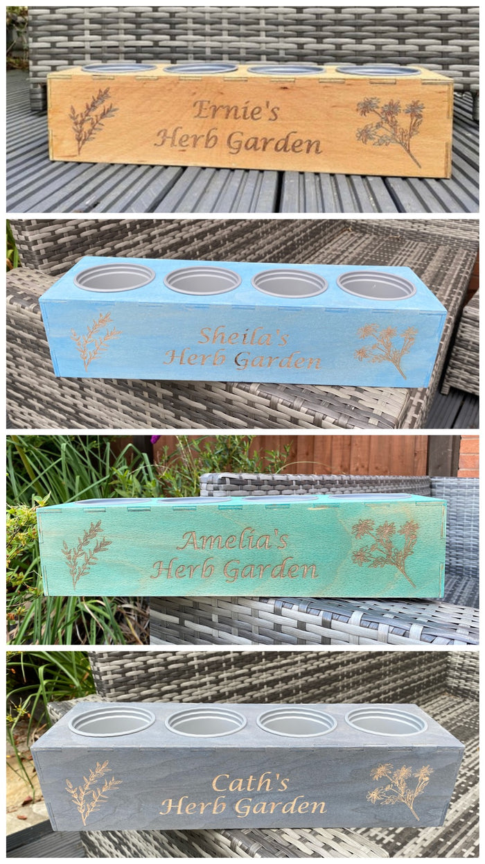 Personalised Cactus Garden Planter Box