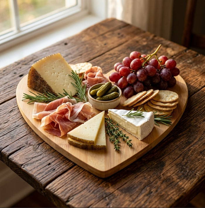Personalised Heart-Shaped Serving Board