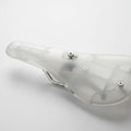 Pivotal BMX Saddle With Hollow Bolt PP Plastic Without Padding - Semi Clear