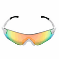 Polarised Bike Riding Sunglasses | White Frame with Black End Tip