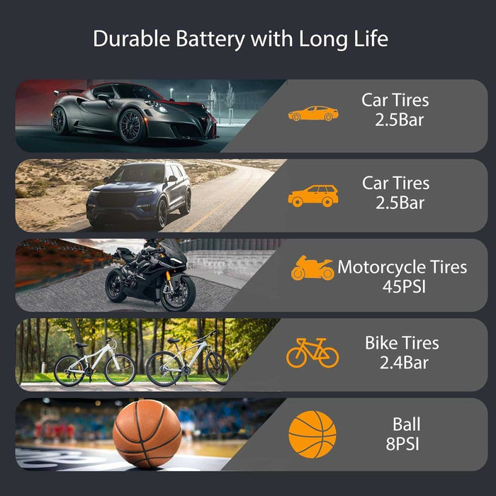 Portable Digital Bicycle Air Pump Handy And Wirelessly Rechargeable