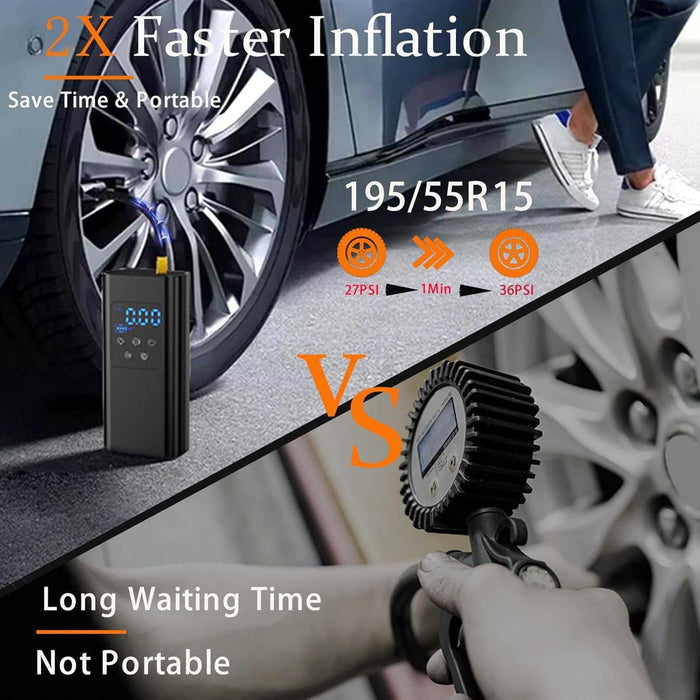 Portable Digital Bicycle Air Pump Handy And Wirelessly Rechargeable