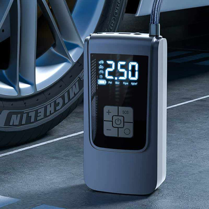 Portable Digital Tire Inflator Pump With LCD Display Type-C Charging - 150 PSI