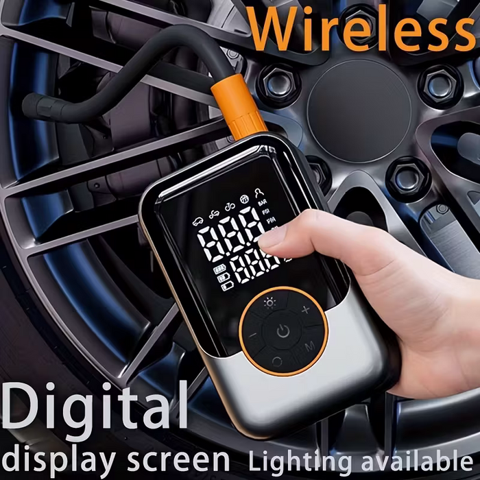 Portable Wireless Air Compressor Tire Inflation Pump With Digital Pressure Gauge