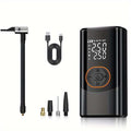 Portable wireless air compressor with digital pressure gauge and LED light
