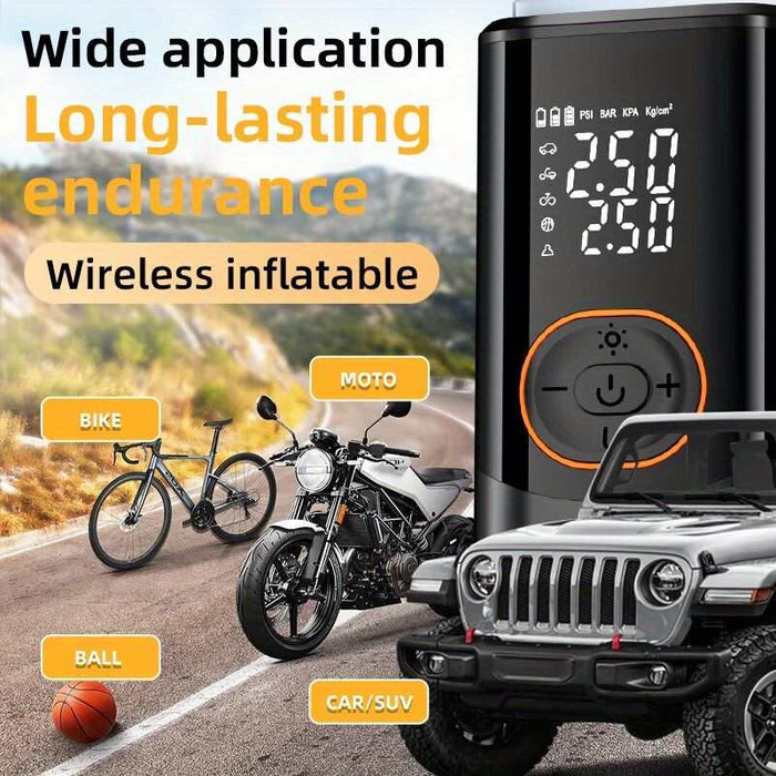 Portable & Wireless Air Pump with Digital Pressure Gauge | 150PSI