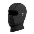 Black premium cycling head cover with full UV protection and integrated eye shield