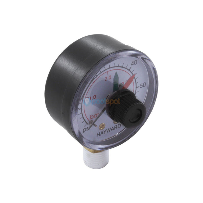 Pressure Gauge w/ Dial, Hayward, Bottom / Lower Mount