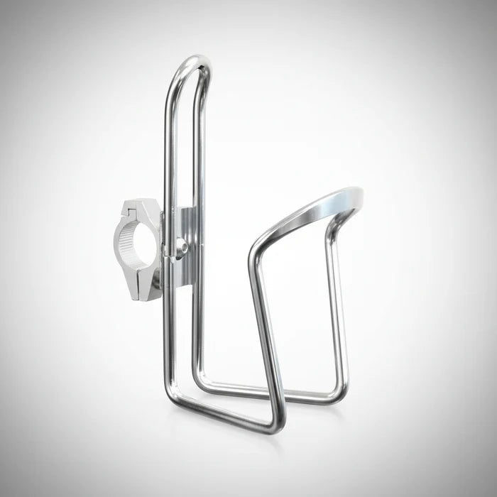 Pro Series Handlebar Mount Fits 22.2 Bar Alloy Bidon Cage - Silver