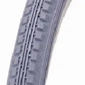 Quality Vee Rubber Tyre 24 x 1.3/8 Grey Block Wheelchair Tyre (37-540)