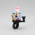 Rabbit design alloy top bike bell with 22.2mm clamp and pink strip cup