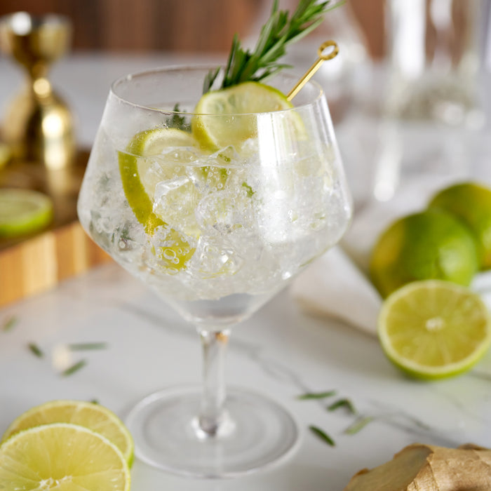 Raye Crystal Angled Gin & Tonic Glasses, Set of 2