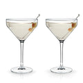 Raye Crystal Angled Martini Glasses, Set of 2