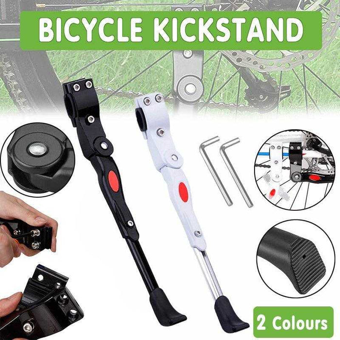 Rear Adjustable Kickstand for Mountain and Road Bike - Black