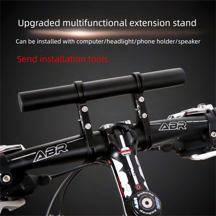 Red 30cm Aluminum Bicycle Handlebar Extension Bracket – Multi-Functional Mount for Bike Accessories