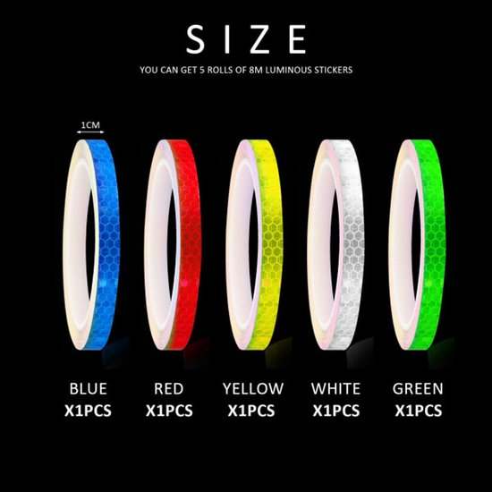 Reflective Waterproof Self-Adhesive Safety Tape 8 meters x 10 mm