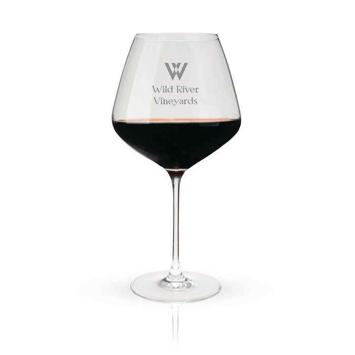 Reserve Inez Crystal Burgundy Glasses, Set of 4